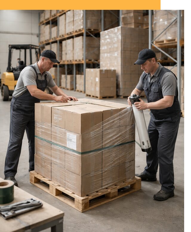 Упаковка и паллетирование грузов от 3830 руб: защита и крепление